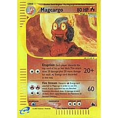 017 / 144 Magcargo E- 60 rara foil reverse (EN) -NEAR MINT-