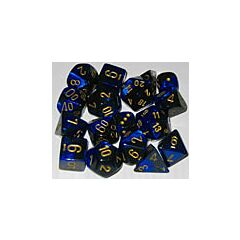 dado Gemini Black-Blue/gold confezione da 7 pezzi CHX26435
