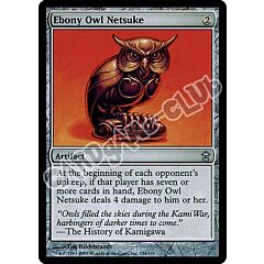 154 / 165 Ebony Owl Netsuke non comune (EN) -NEAR MINT-