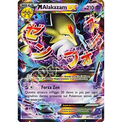 026 / 124 Mega Alakazam EX rara ex foil (IT) -NEAR MINT-