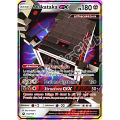 102 / 168 Stakataka GX rara GX foil (IT) -NEAR MINT-