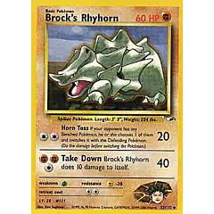 022 / 132 Brock's Rhyhorn Lv. 25 rara unlimited (EN) -NEAR MINT-