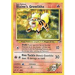 035 / 132 Blaine's Growlithe Lv. 17 non comune unlimited (EN) -NEAR MINT-