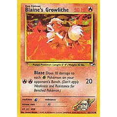 062 / 132 Blaine's Growlithe Lv. 15 comune unlimited (EN) -NEAR MINT-