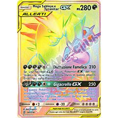 245 / 236 Mega Sableye e Tyranitar GX rara segreta foil (IT) -NEAR MINT-