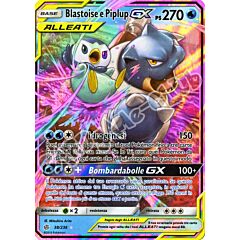 038 / 236 Blastoise e Piplup GX rara GX foil (IT) -NEAR MINT-