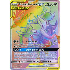 222 / 214 Greninja & Zoroark GX rara segreta foil (EN) -NEAR MINT-