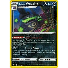 113 / 192 Galarian Weezing rara foil reverse (EN)