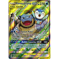 215 / 236 Blastoise & Piplup GX ultra rara foil (EN) -NEAR MINT-