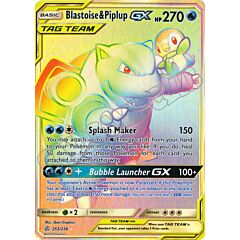 253 / 236 Blastoise & Piplup GX rara segreta foil (EN) -NEAR MINT-