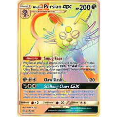 257 / 236 Alolan Persian GX rara segreta foil (EN) -NEAR MINT-