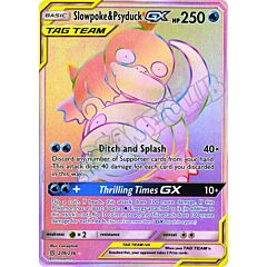 239 / 236 Slowpoke & Psyduck GX rara segreta foil (EN) -NEAR MINT-