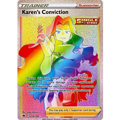 216 / 198 Karen's Conviction Rara Segreta Rainbow foil (EN) -NEAR MINT-
