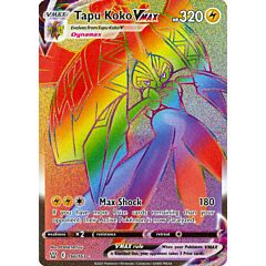 166 / 163 Tapu Koko VMAX Rara Segreta VMAX Rainbow foil (EN) -NEAR MINT-