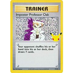 73 / 102 Imposter Professor Oak Rara Segreta Holo Foil (EN) -NEAR MINT-