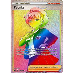 219 / 198 Peonia Rara Segreta Rainbow foil (EN) -NEAR MINT-