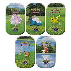 Spada e Scudo 10.5 Pokemon GO Mini Tin da collezione 5 Tin: Magikarp, Eevee, Blissey, Pikachu, Snorlax (IT)