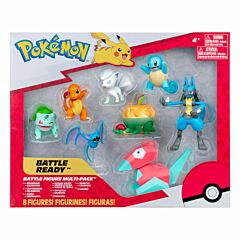 Battle Figure Multi-Pack Bulbasaur, Charmander, Squirtle, Zubat, Alolan Vulpix, Appletun, Porygon & Lucario (EN)