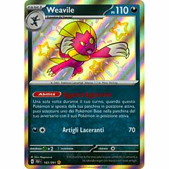 183 / 091 Weavile Rara Shiny foil (IT) -NEAR MINT-