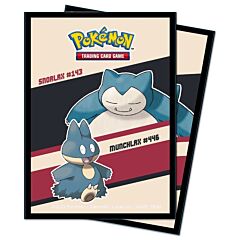 Proteggi carte standard pacchetto da 65 bustine Snorlax e Munchlax