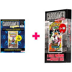 Rivista Cardgamer Magazine n.34/04 + Mystery Box 2 buste Pokemon assortite con possibilita' di trovare 1 Busta Eclissi Cosmica 1 ogni 100 Mystery Box