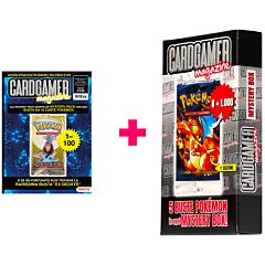 Rivista Cardgamer Magazine n.34/27 + Mystery Box 5 buste Pokemon assortite con possibilita' di trovare 1 Busta Set Base 1a Edizione 1 ogni 125 Mystery Box