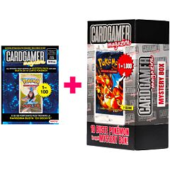 Rivista Cardgamer Magazine n.34/28 + Mystery Box 10 buste Pokemon assortite con possibilita' di trovare 1 Busta Set Base 1a Edizione 1 ogni 1.000 Mystery Box