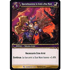 LEGION 122 / 319 Specializzazione in Armi a Due Mani rara -NEAR MINT-