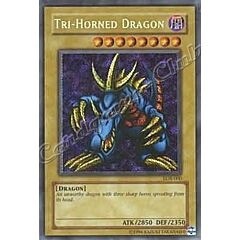 LOB-000 Tri-Horned Dragon rara segreta Unlimited -NEAR MINT-