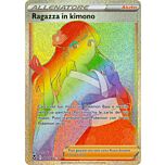 205 / 195 Ragazza in kimono Rara Segreta Rainbow foil (IT) -NEAR MINT-